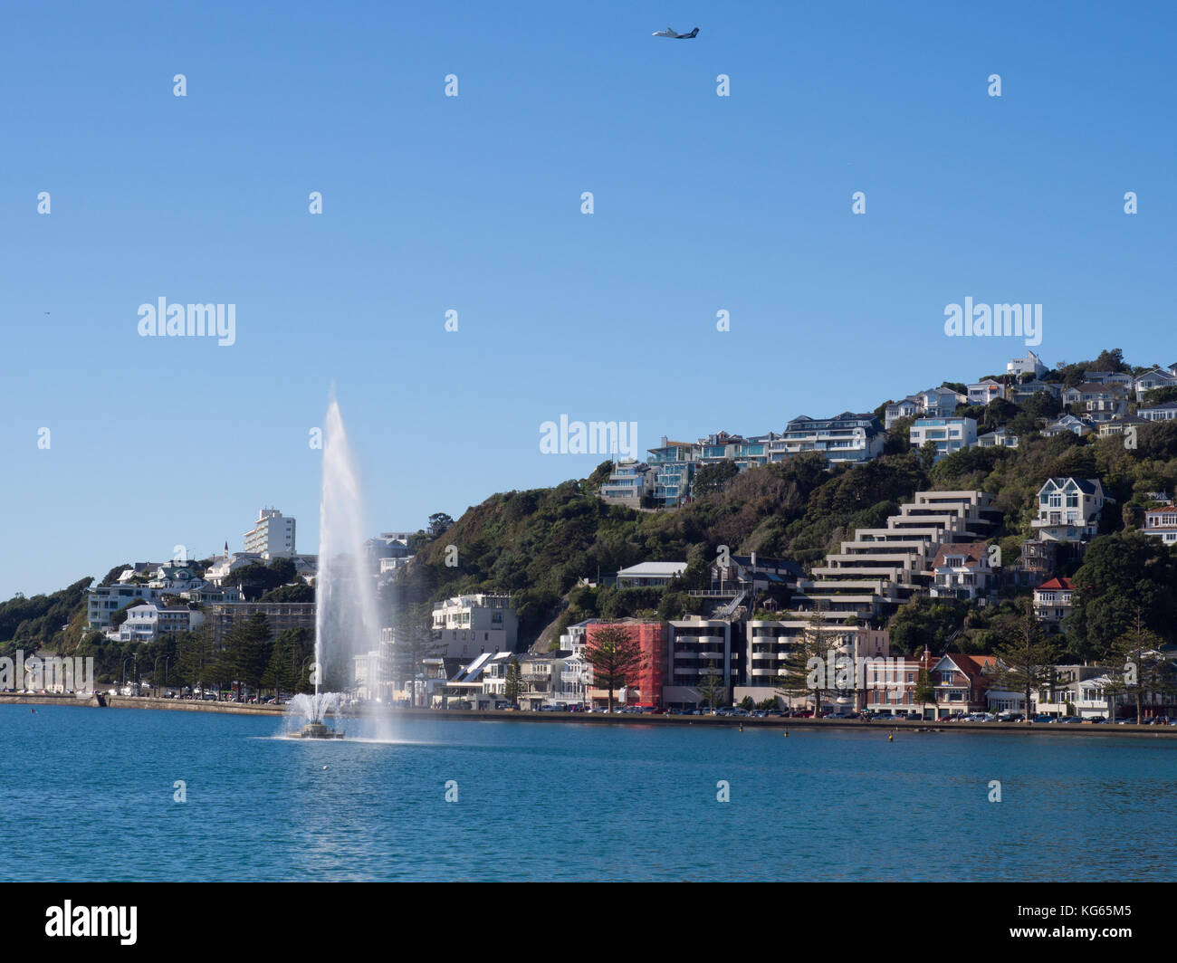 Oriental Bay Fountain Stock Photo
