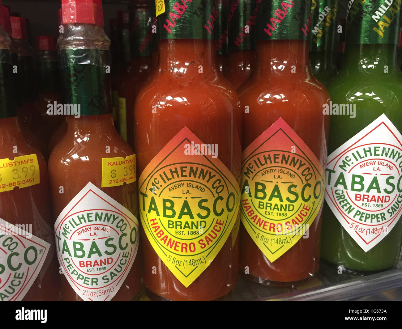 Hot Sauce Display in Specialty Grocery Store, NYC, USA Stock Photo Alamy