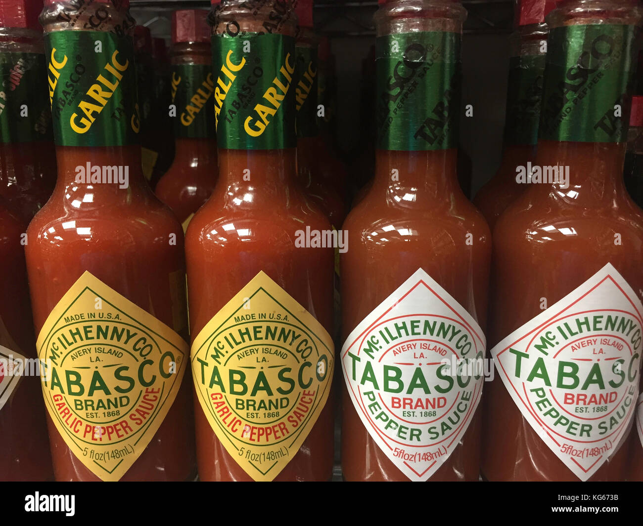 Hot Sauce Display in Specialty Grocery Store, NYC, USA Stock Photo Alamy