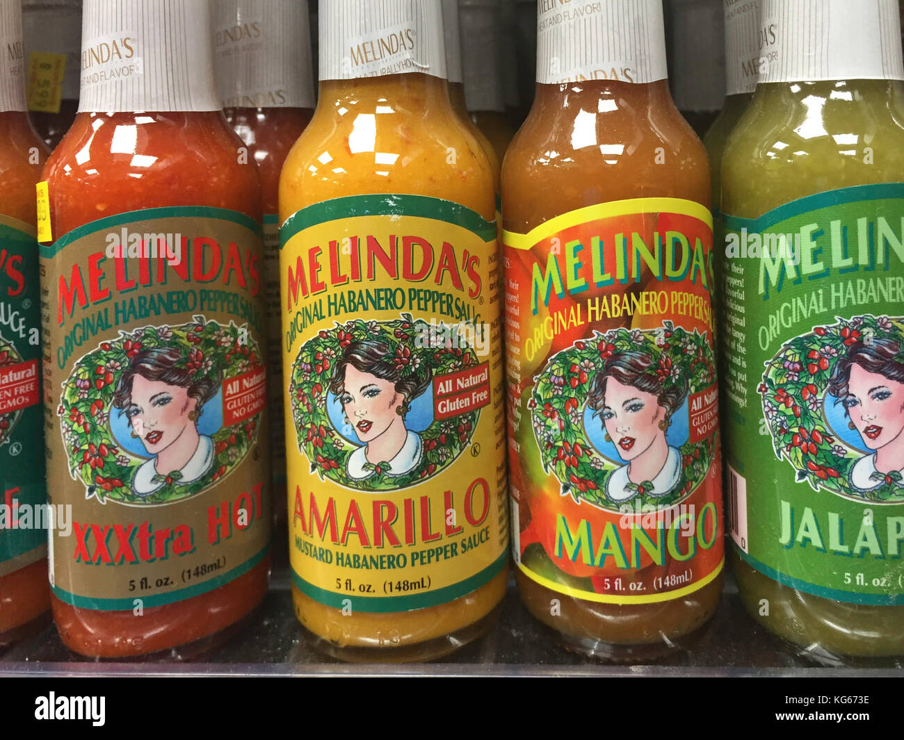 Hot Sauce Display in Specialty Grocery Store, NYC, USA Stock Photo Alamy