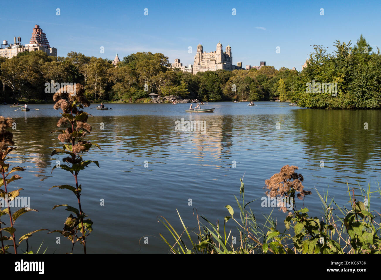 Central Park with Beresford Apartments Building in Background, NYC