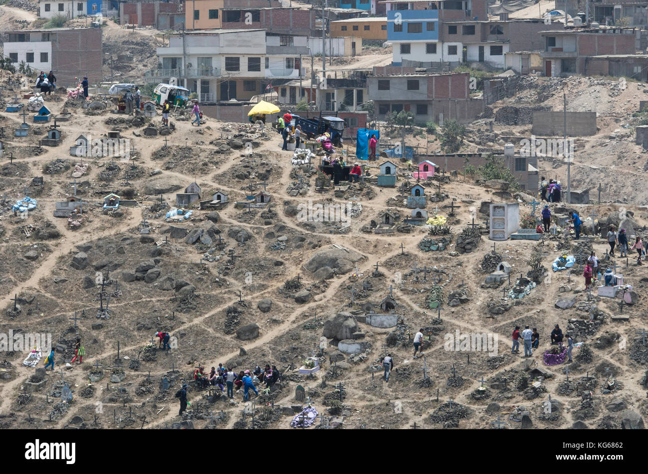All Saints Day in Lima cemetery, Peru Stock Photo Alamy