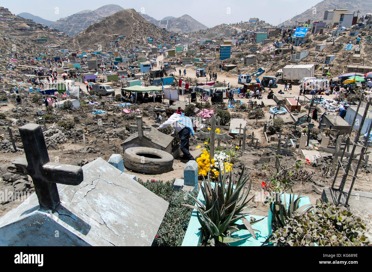 All Saints Day in Lima cemetery, Peru Stock Photo Alamy