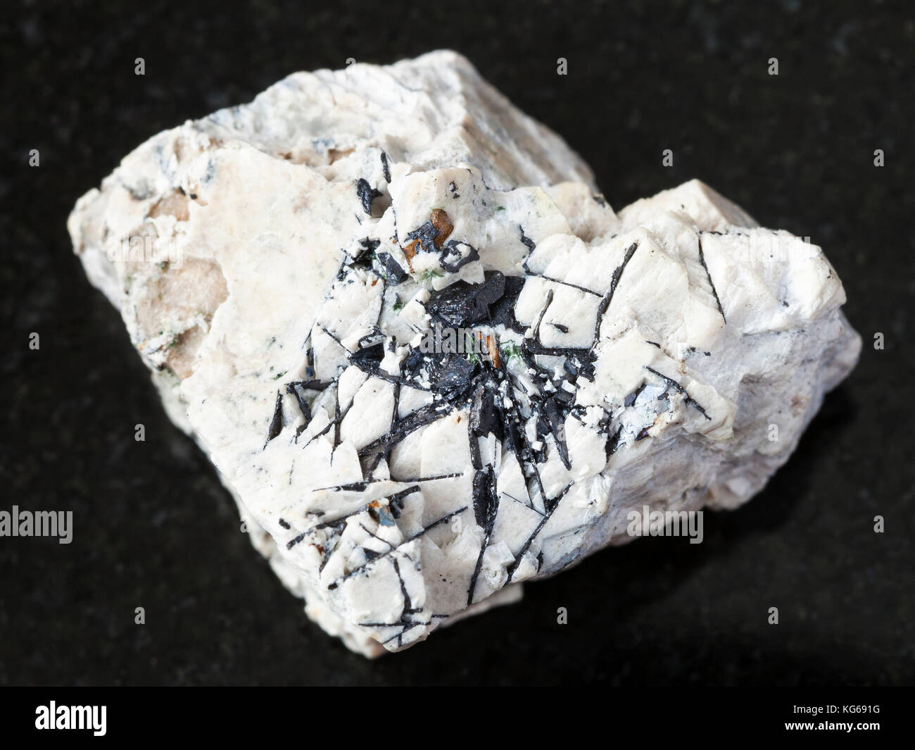 macro shooting of natural mineral rock specimen - Ilmenite black ...