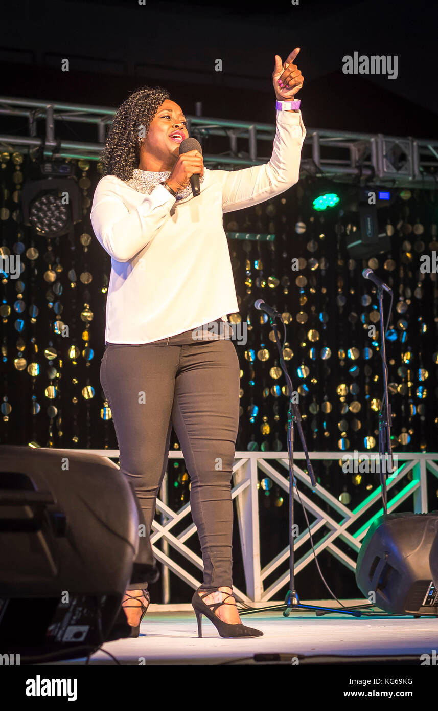 I AM RELIEF CONCERT, SIR GARFIELD SOBERS GYMNASIUM, WILDEY, ST. MICHAEL, BARBADOS Stock Photo