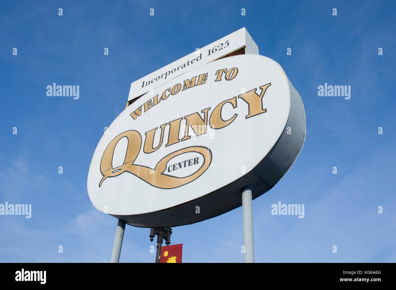 to Quincy Center sign Stock Photo Alamy