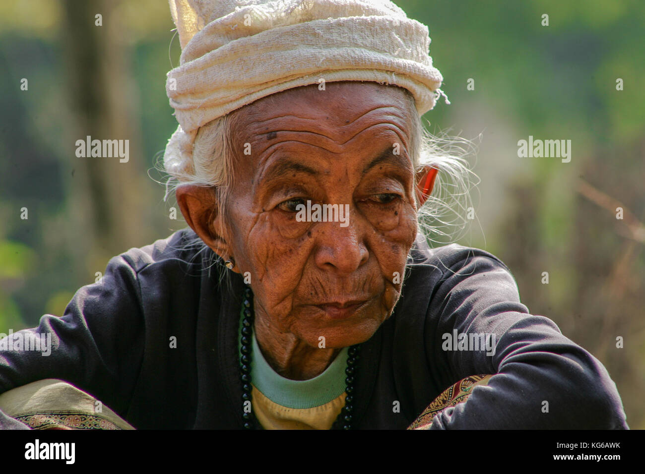 Face of Nepal Stock Photo