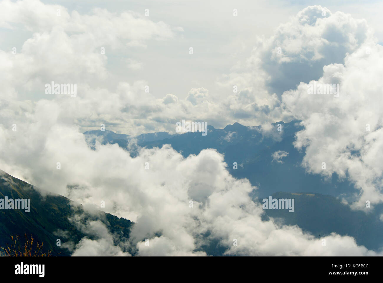 mountain landscape with sky and clouds Stock Photo - Alamy