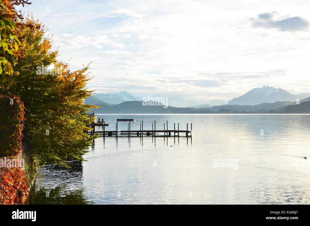 Lake of Zug, Switzerland Stock Photo