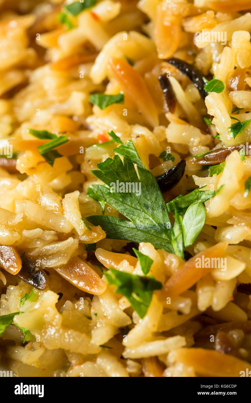 Savory Homemade Rice Pilaf with Parsley and Spices Stock Photo Alamy