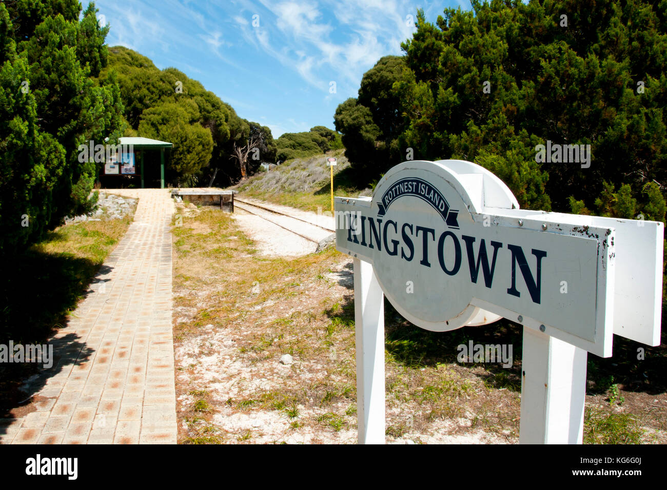 Historic Kingstown Railway - Rottnest Island - Australia Stock Photo