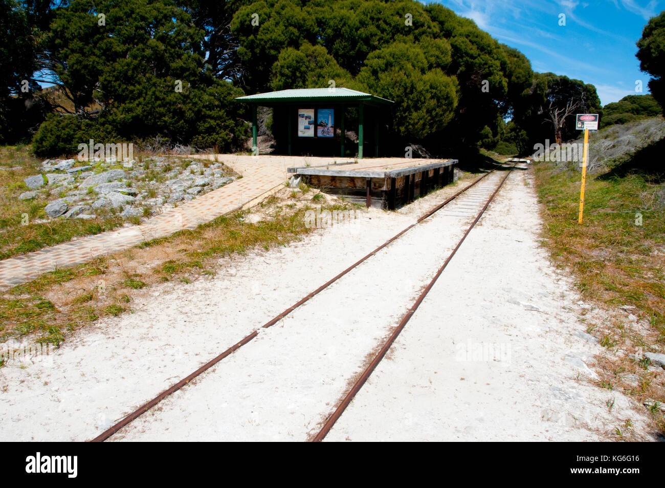 Historic Kingstown Railway - Rottnest Island - Australia Stock Photo