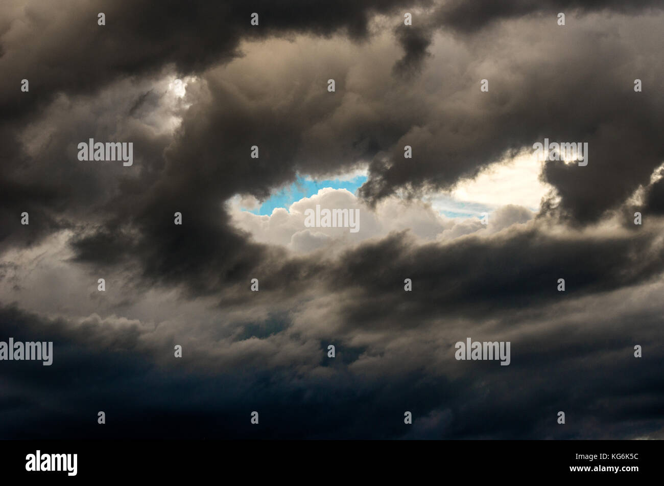 Dramatic sunset sky with colorful clouds after thunderstorm Stock Photo ...