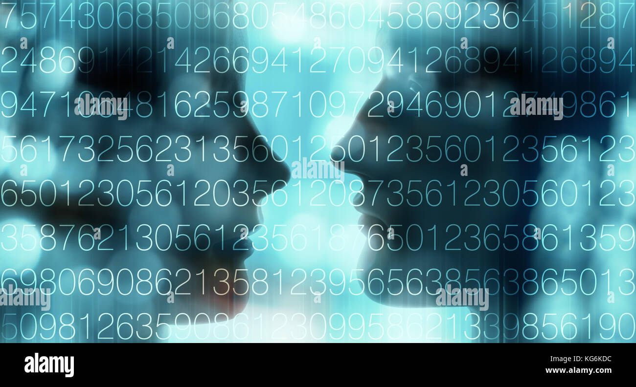Robot ai machine learning Stock Photo
