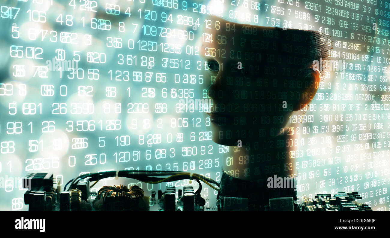 New algorithm for cybernetic technology Stock Photo