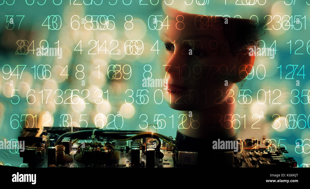 Password digits cyber security Stock Photo
