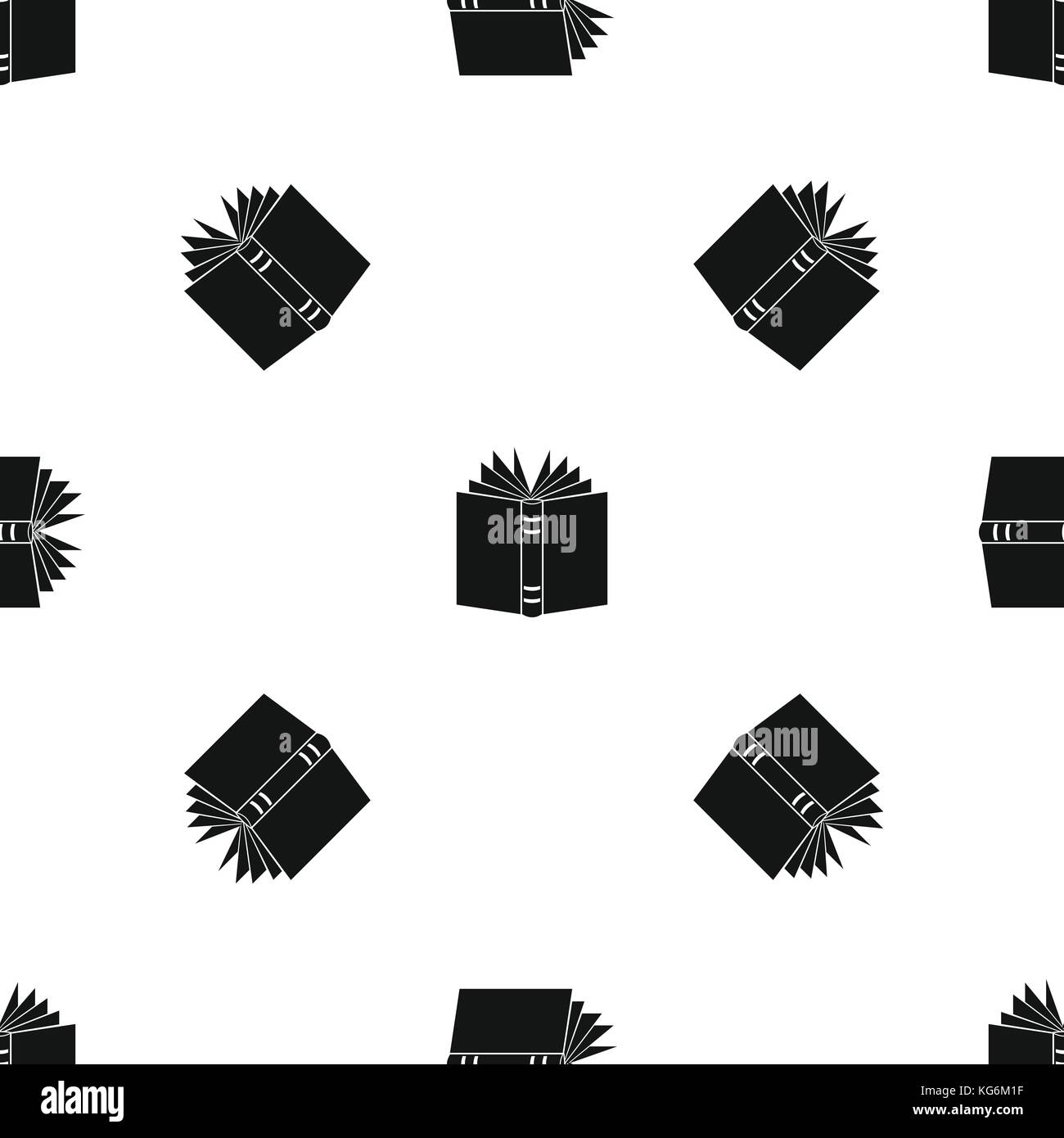 Open thick book pattern seamless black Stock Vector Image & Art - Alamy