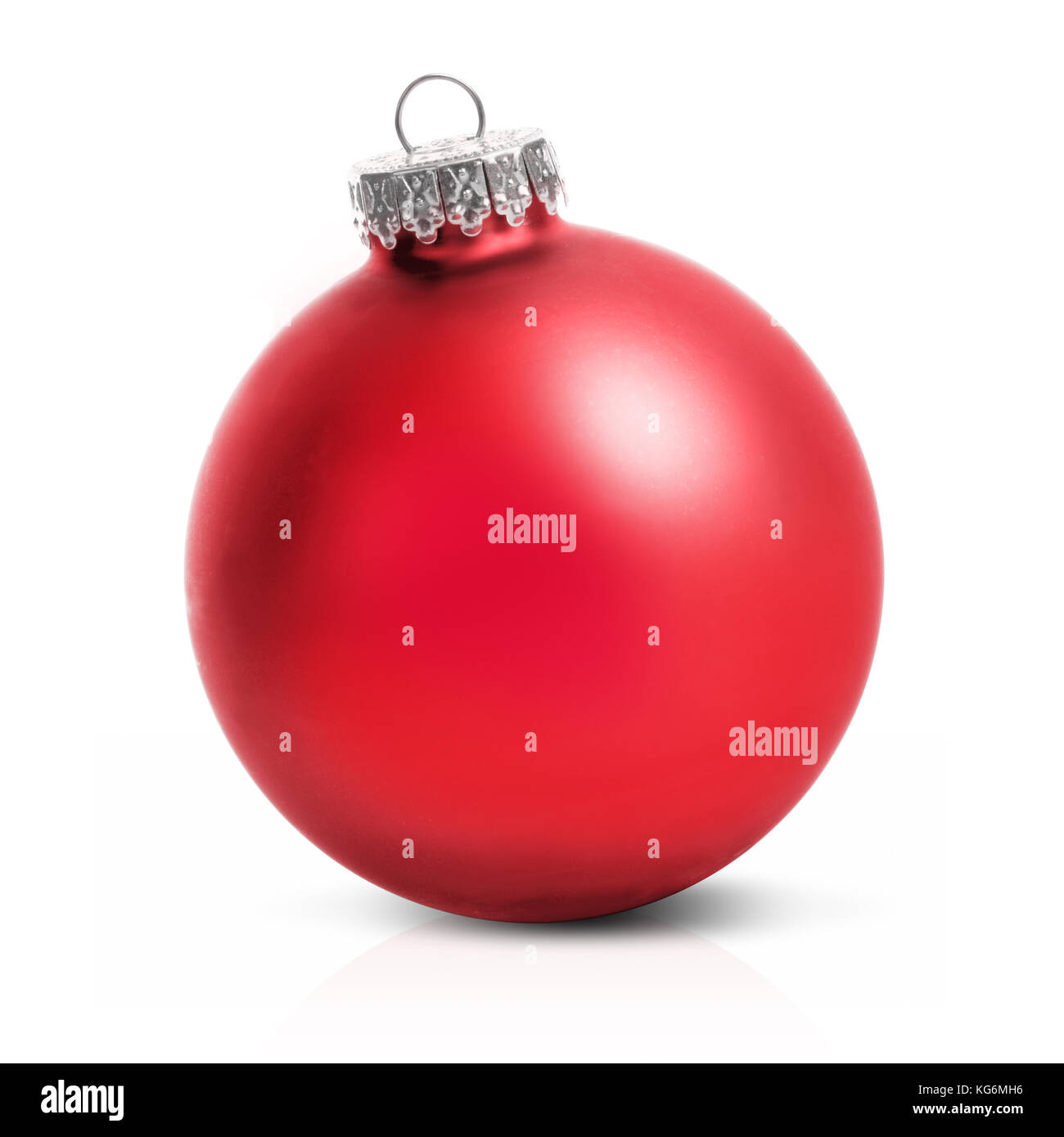 Red christmas ball isolated over a white background Stock Photo Alamy