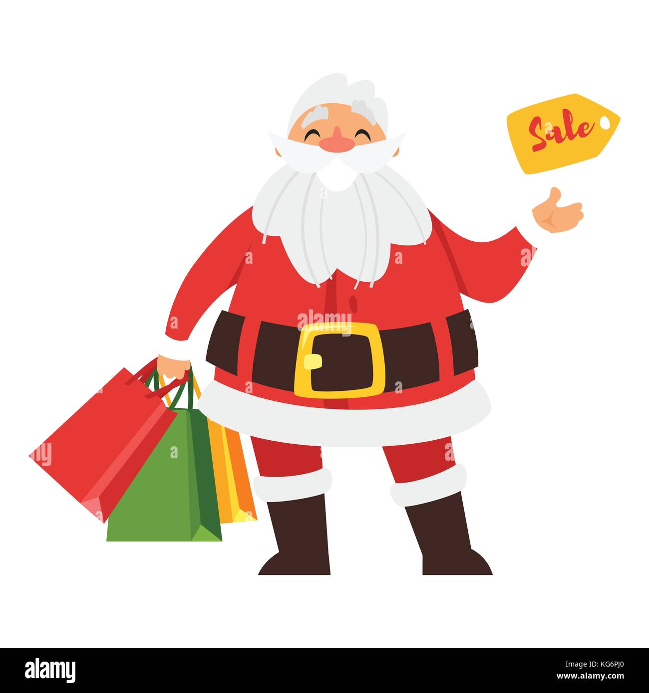 Santa claus standing gift Stock Vector Images Alamy