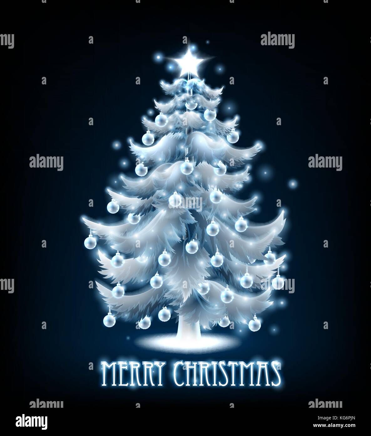 Merry Christmas Tree Design Stock Vector