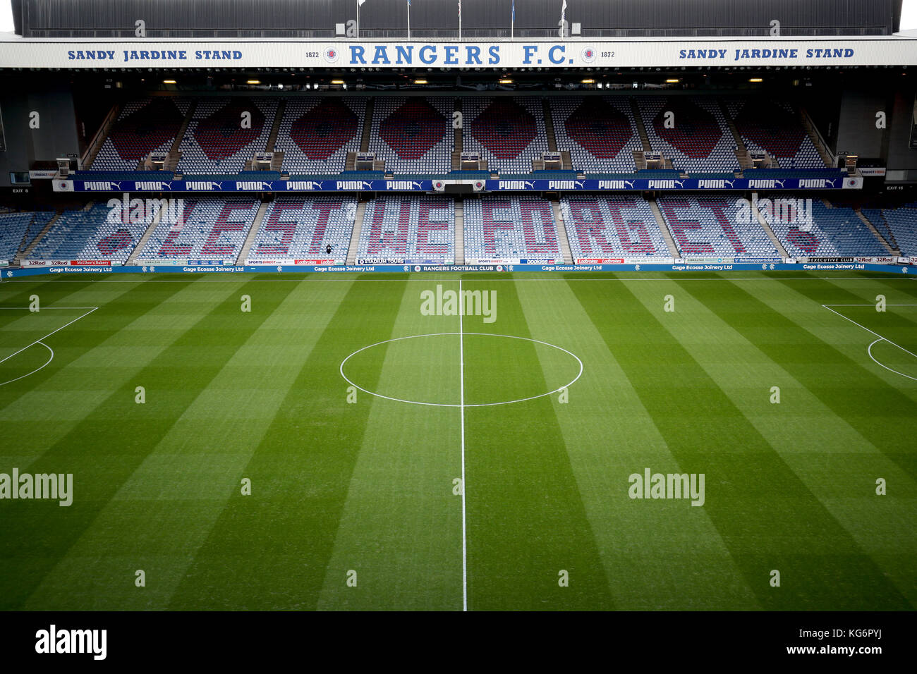 A General View Of The Pitch And Sandy Jardine Stand Ahead Of The a-general-view-of-the-pitch-and-sandy-jardine-stand-ahead-of-the