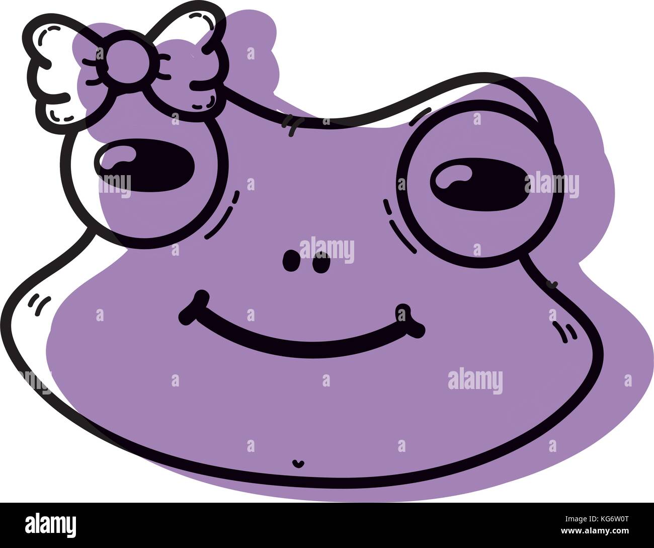 color cute frog female wild animal vector illustration Stock Vector ...