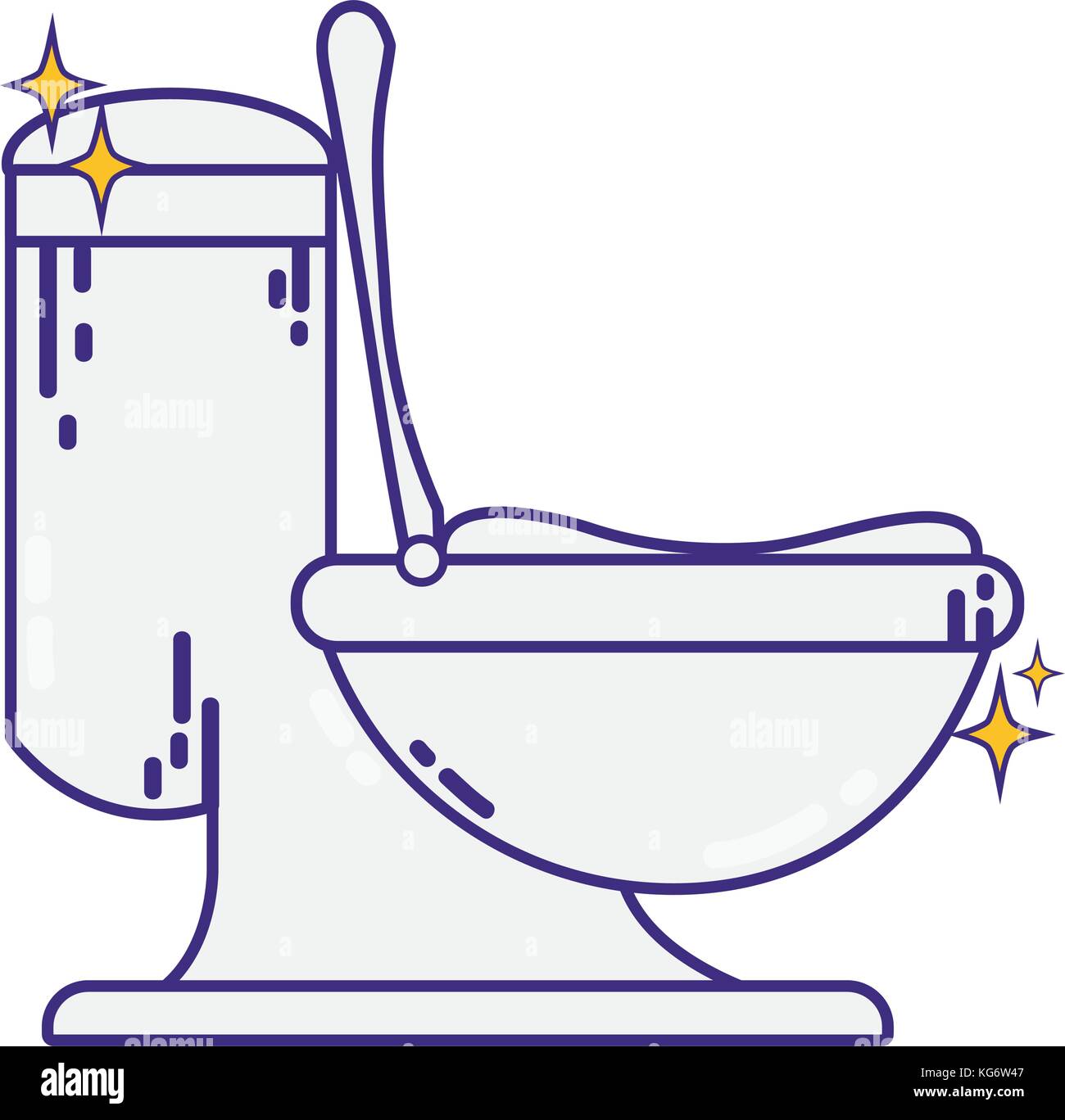 ceramic toilet hygiene domestic vector illustration design Stock Vector