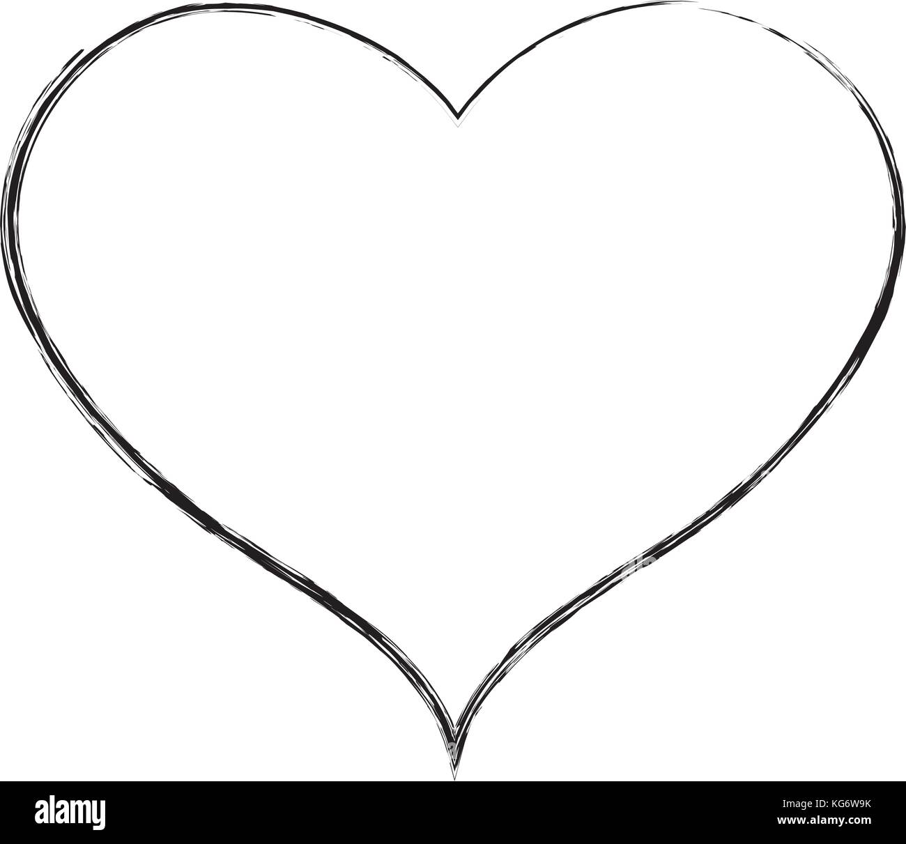 Figure Cute Heart Sign Love Decoration Design Vector Illustration Stock