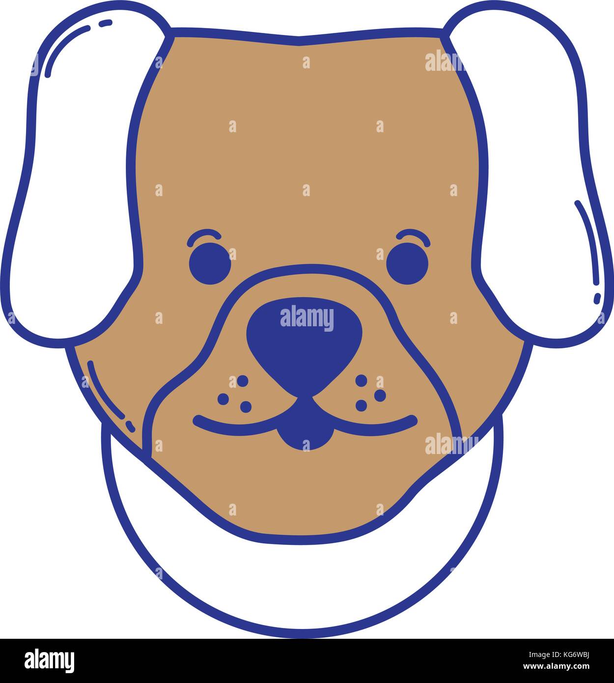 cute dog head pet animal vector illustration Stock Vector Image & Art ...