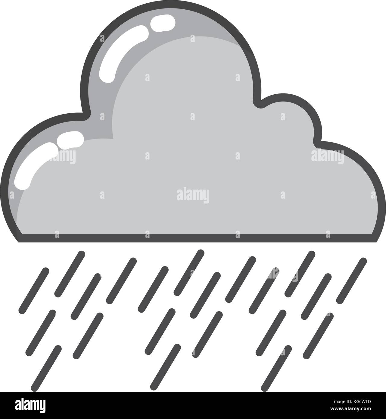 grayscale natural cloud in the sky raining weather vector illustration ...