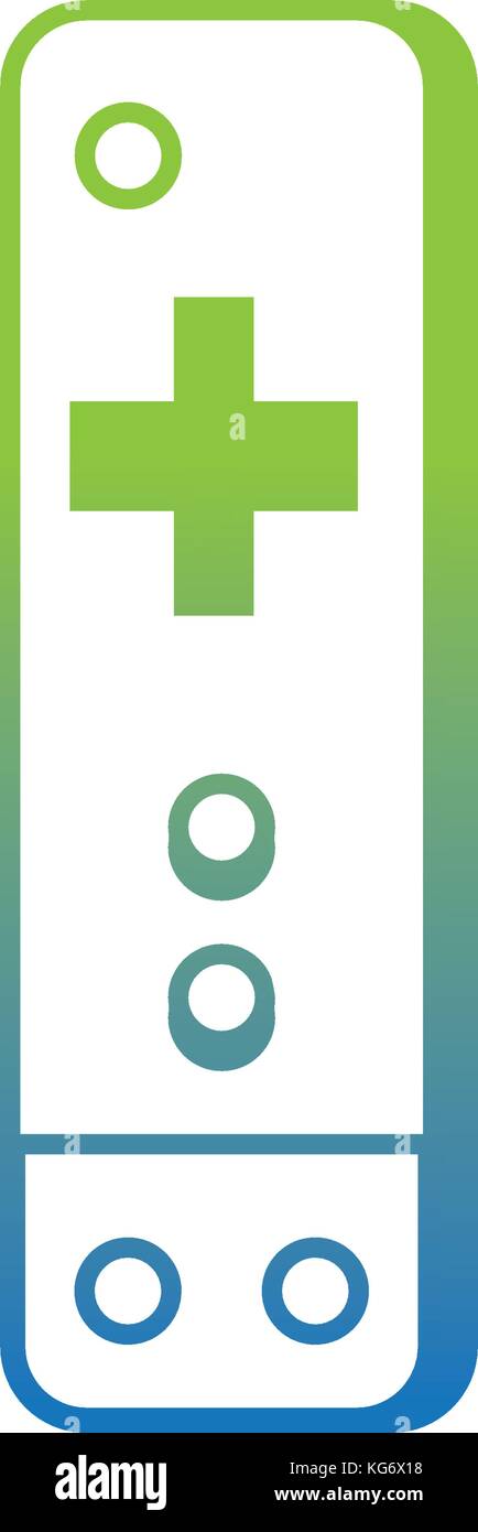 silhouette controller object to video game console vector illustration ...