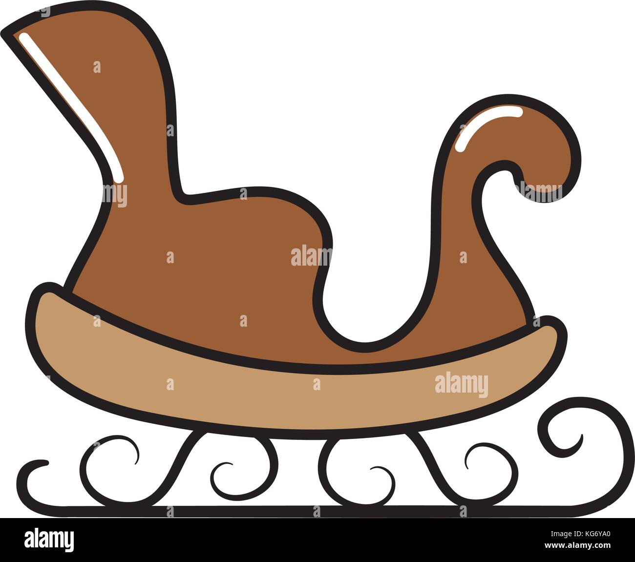 Sled icon of Merry christmas and season theme Isolated design Vector ...