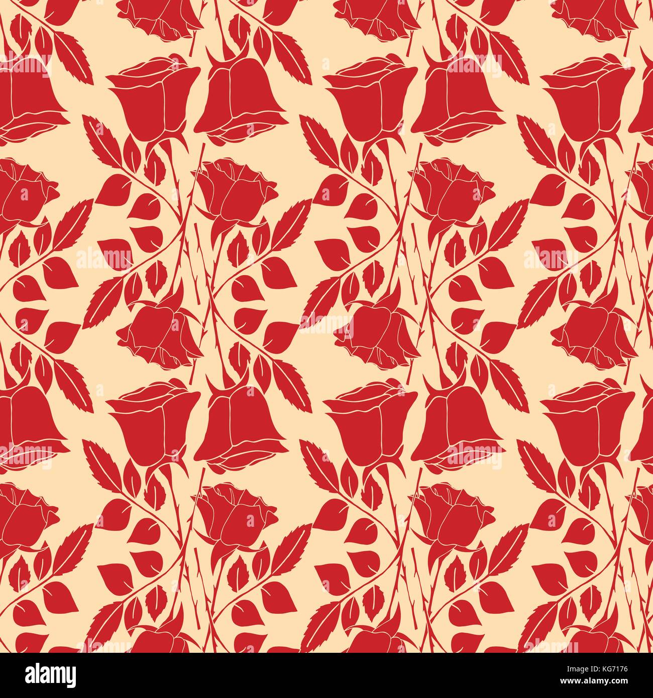 Seamless wallpaper pattern with of collection roses on design ...