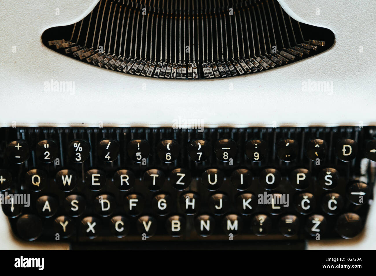 Old typewriter, close up Stock Photo Alamy