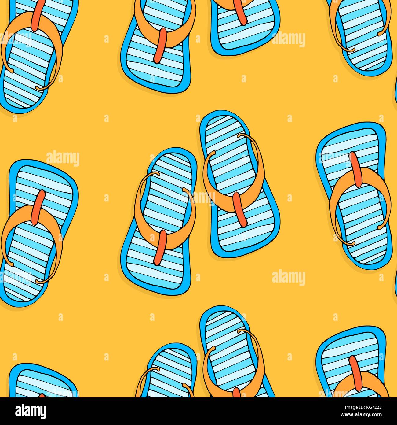 Colorful seamless pattern with flip-flops. Vector illustration Stock ...