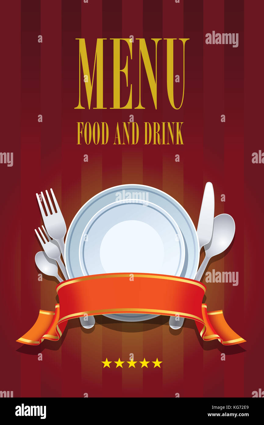 Restaurant menu cover design. Cover brochure design template for restaurant  menu food and drink Stock Photo - Alamy