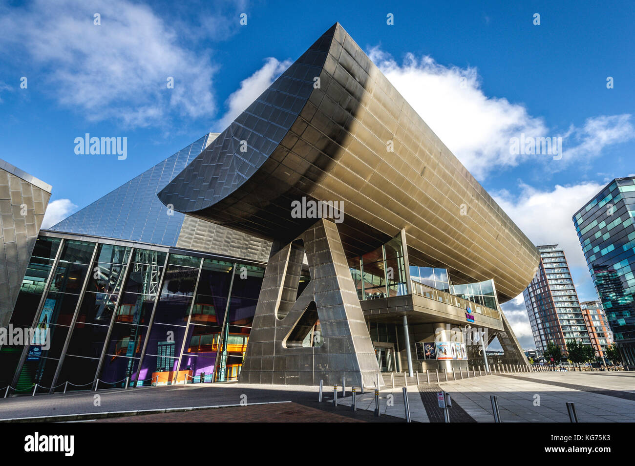 Exterior view of the Lowry Theatre complex in Salford, Lancashire Stock Photo