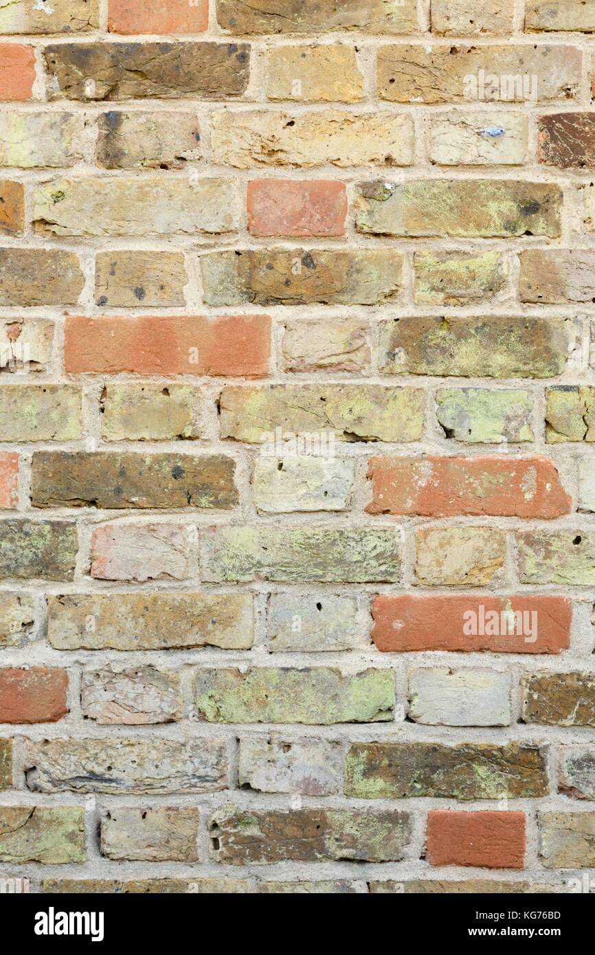 Old vintage brick wall texture close up Stock Photo