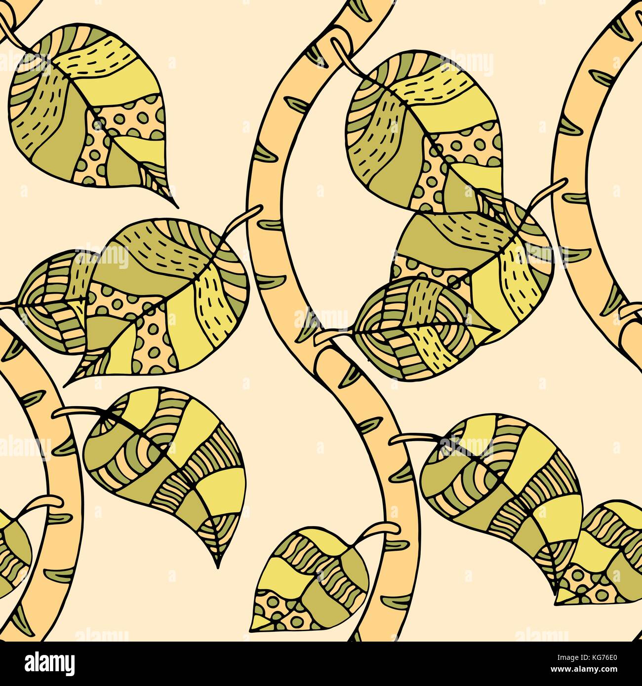 seamless pattern with branches. Vector illustration Stock Vector Image ...