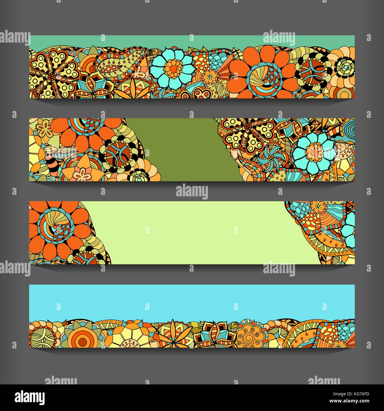 Abstract ethnic pattern cards set. vector illustration image Stock ...