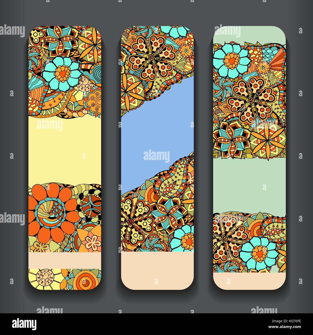 Abstract ethnic pattern cards set. vector illustration image Stock ...