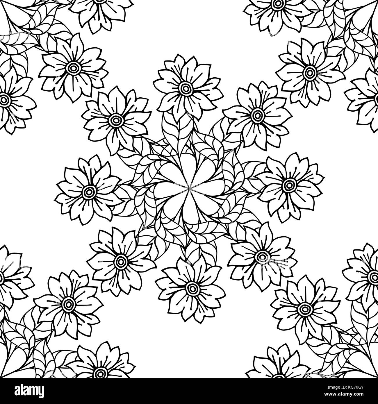 Flower seamless pattern for design. Vector Illustration Stock Vector ...