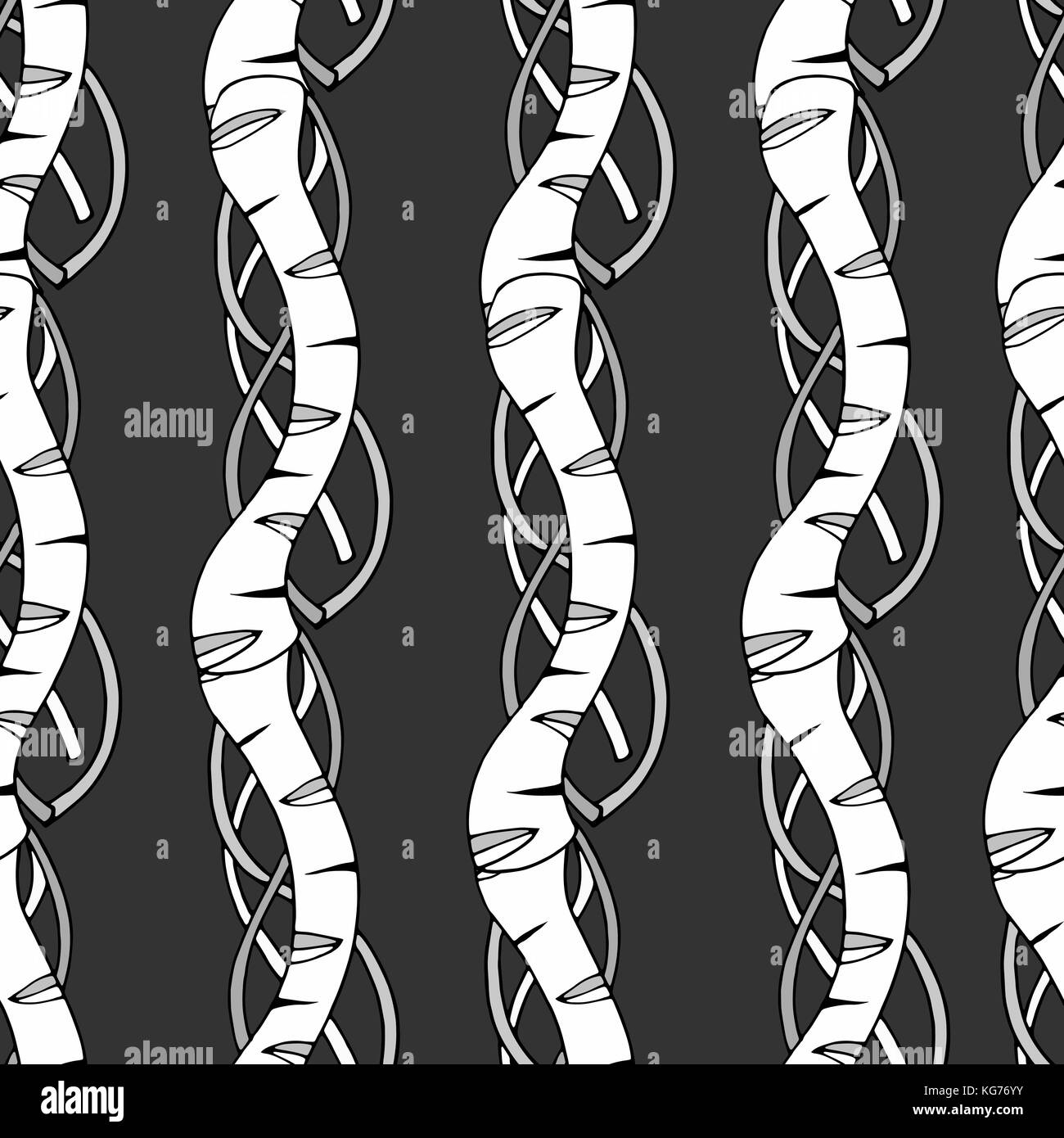 Monochrome seamless pattern with branches. Vector illustration Stock ...