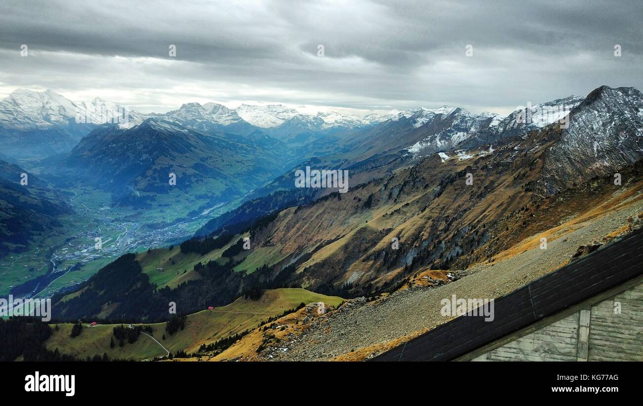 Mount Niesen at the swiss alps Stock Photo