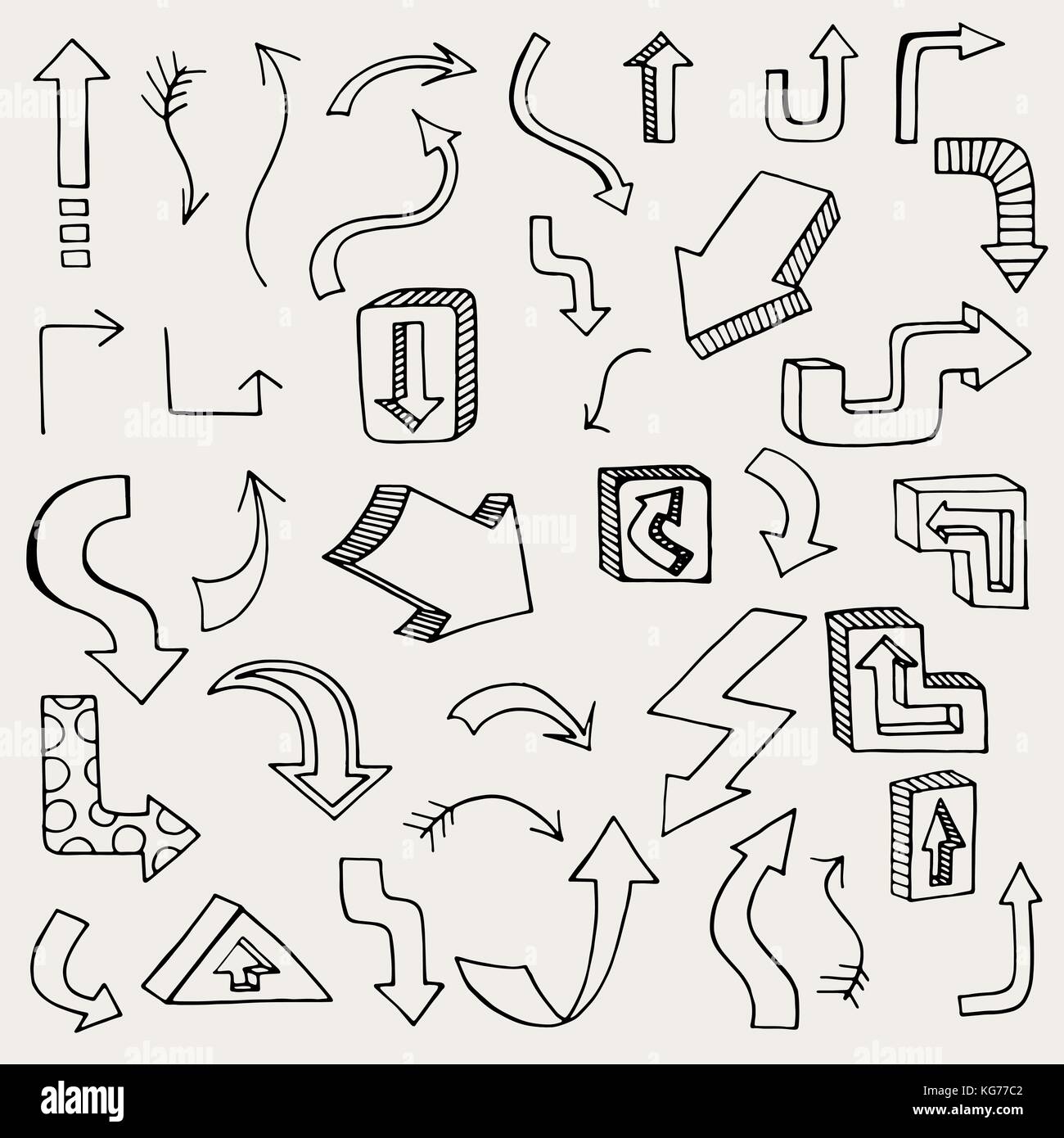 Set of Arrows and Lines. Vector illustration Stock Vector Image & Art ...