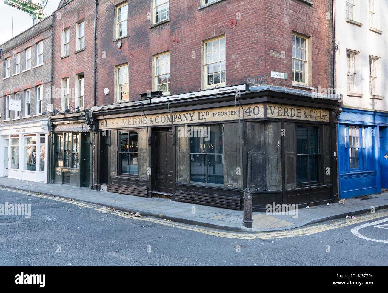 Winterson's Verde & Co Ltd store front in Brushfield Street