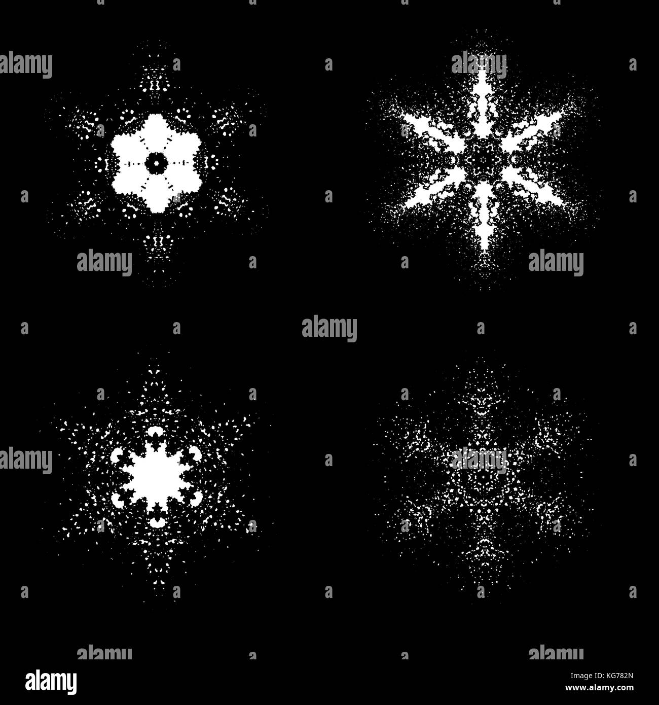 Set of Snowflakes Isolated Stock Vector Image & Art - Alamy
