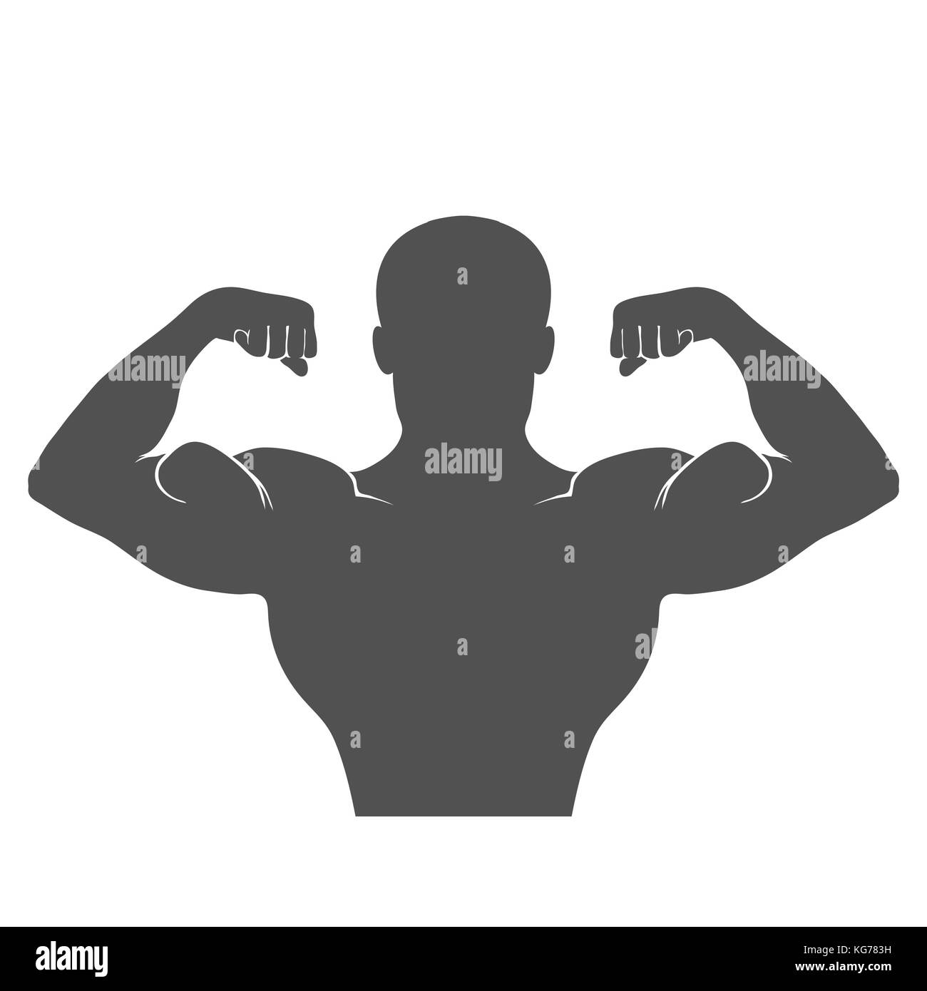 Front double biceps pose Stock Vector Image & Art Alamy