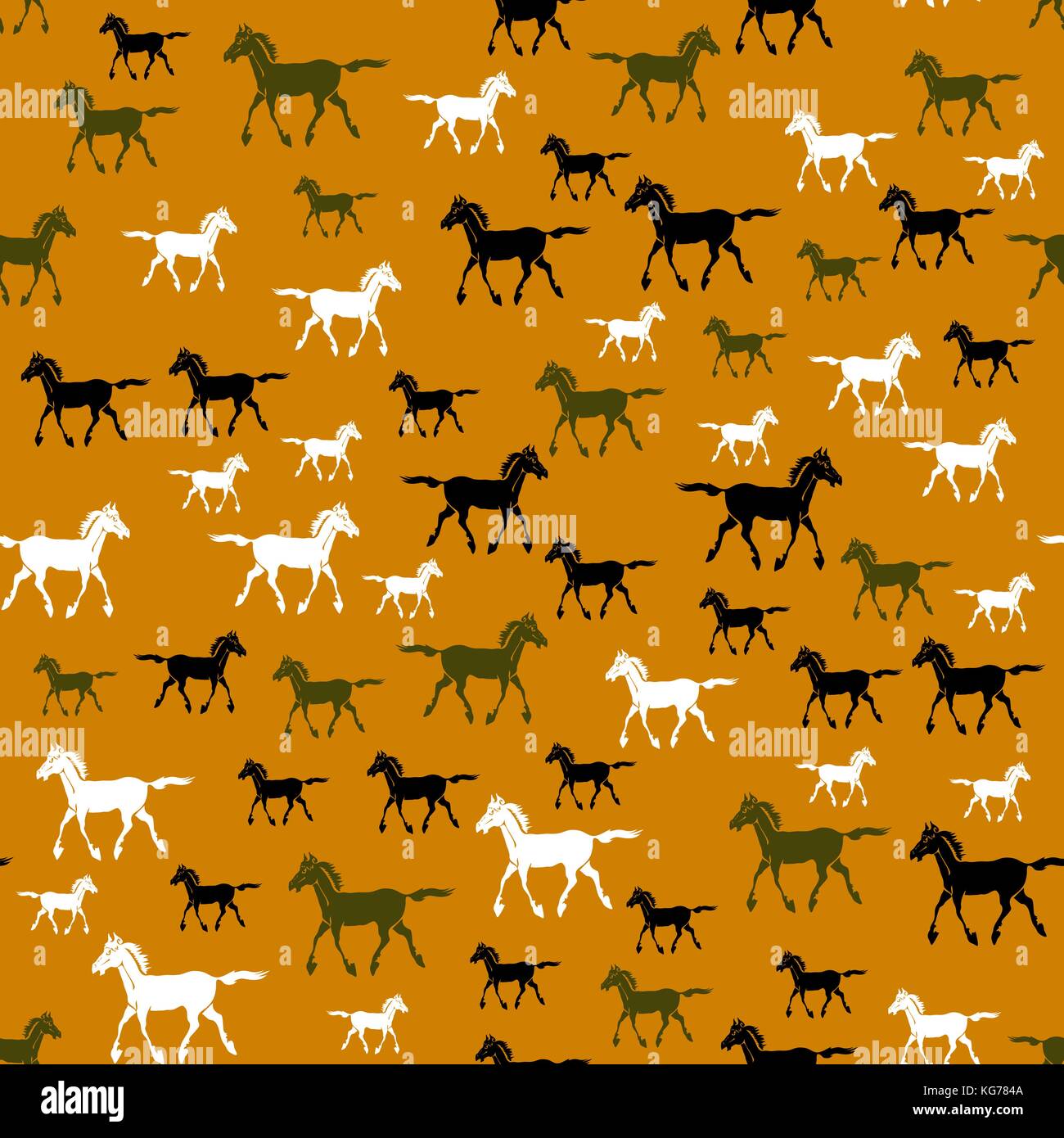 Colored Running Horse Seamless Pattern Stock Vector Image & Art Alamy