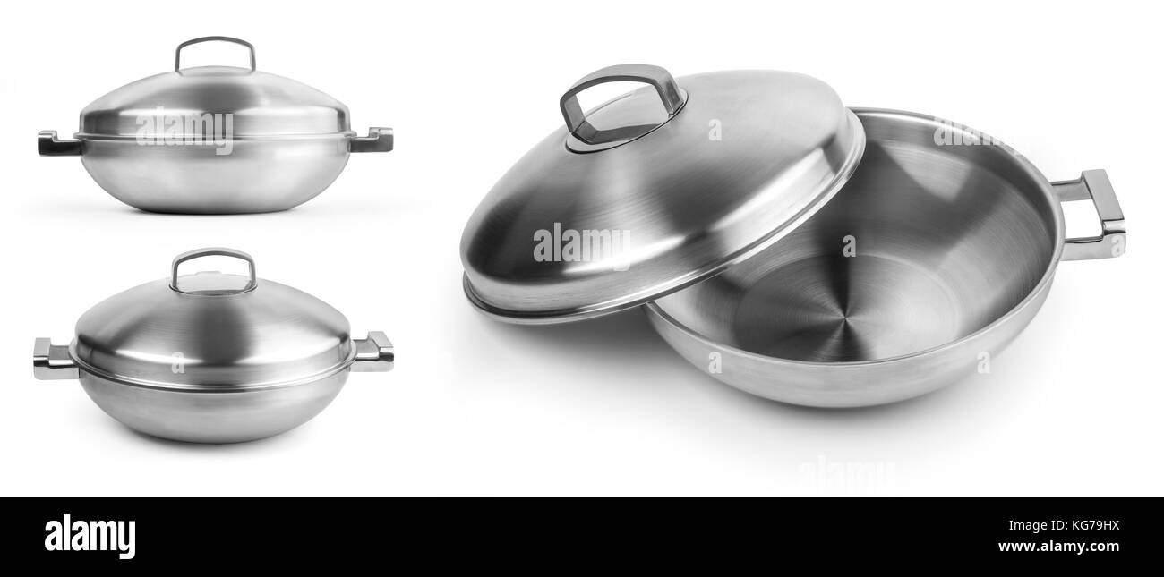 set of Used stock pot isolated on white background Stock Photo Alamy